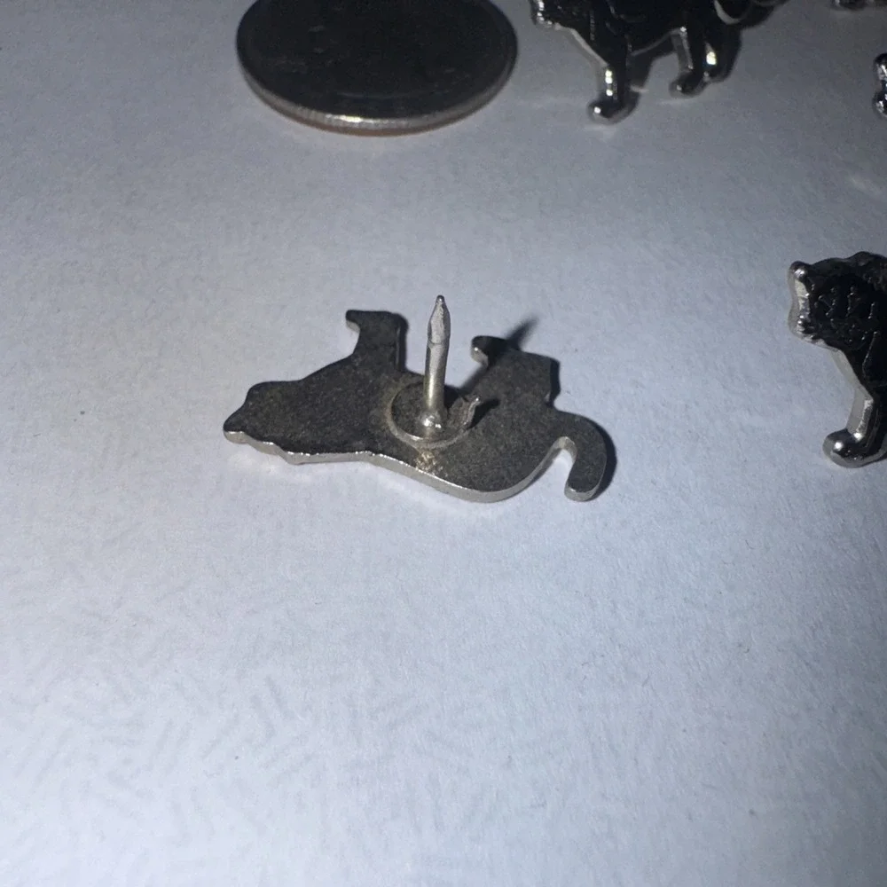 5pcs Black Cat Cougar Feline Hat Coat Vest Pin Charms - Picture 5 of 7